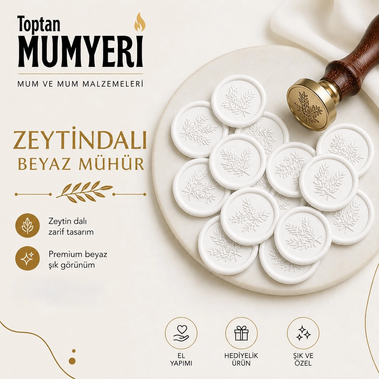 Zeytindalı Beyaz Mühür (100’lü Paket)