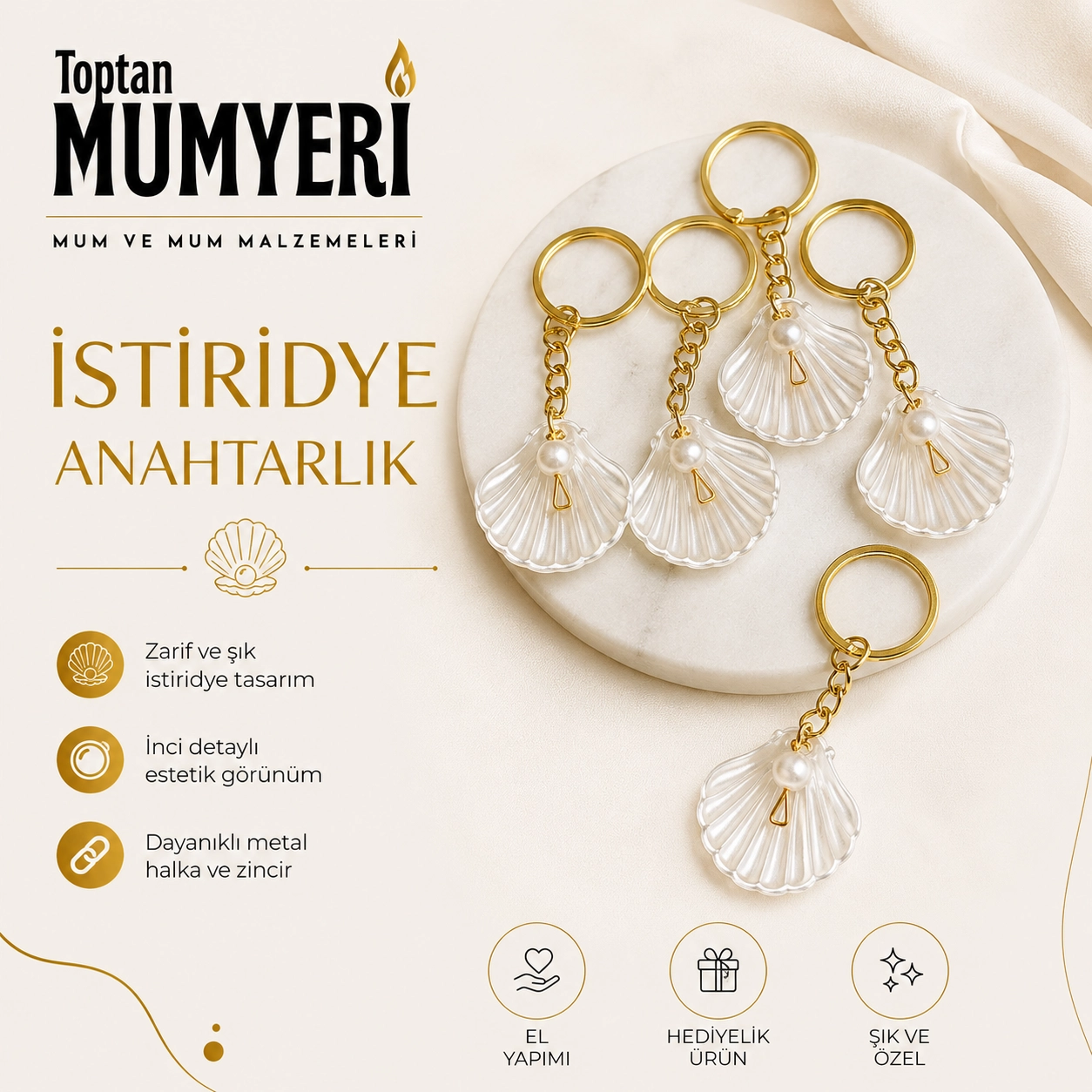 İstiridye Anahtarlık