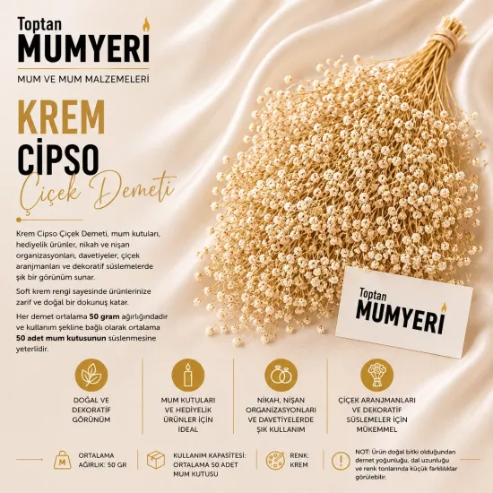 Krem Cipso Çiçek Demeti
